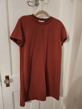Copper Key Rust Crewneck Shift Dress